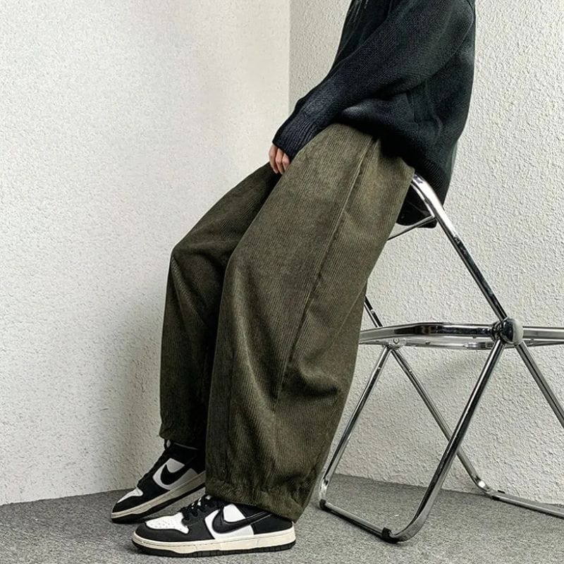 Pantalon Velour Vert Homme – Image 6