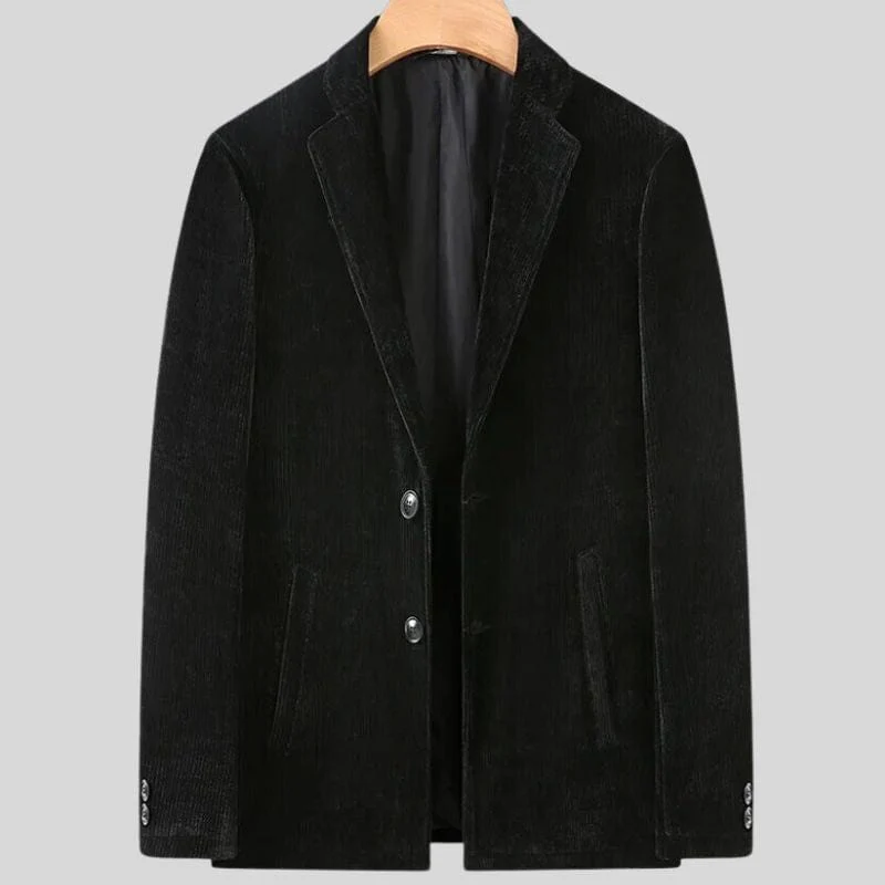 Veste Blazer Homme Velours Noir – Image 3